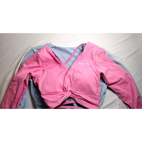 Peachy Bunz LS Crop Shirts Size Small 7 Total Lot Various Colors - Picture 5 of 11